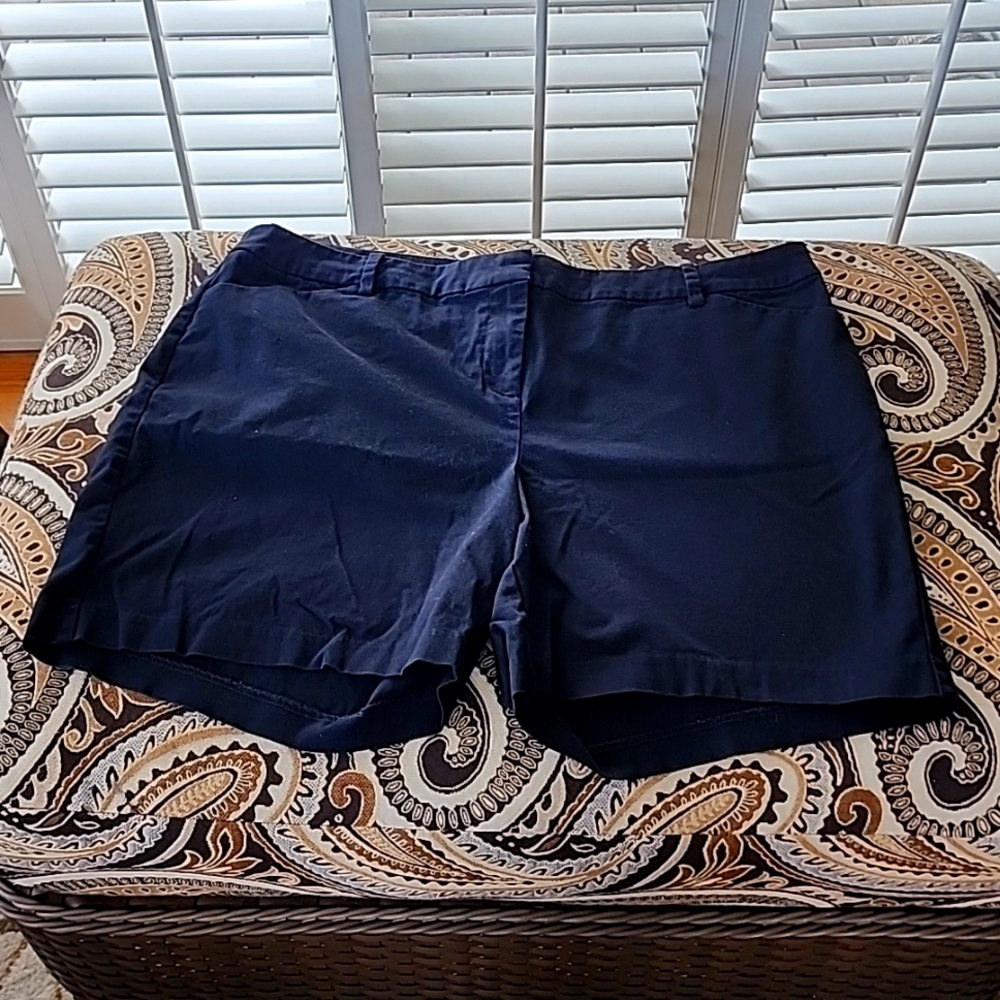 Lane Bryant Black Cotton Shorts - 18